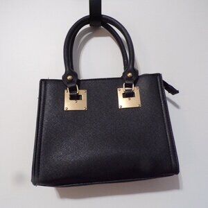 Isabelle Vegan Black Square Handbag with Adjustable‎ Shoulder Strap New